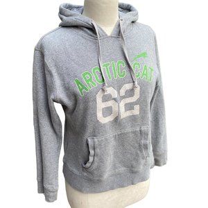 Vintage Arctic Cat Y2K Hoodie Metallic Snowmobile Racing Sport Grunge Varsity-M